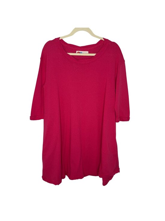 Free People Tops - FP Beach Oversized Fuchsia 1/2 Sleeve Tunic Cover-Up, M